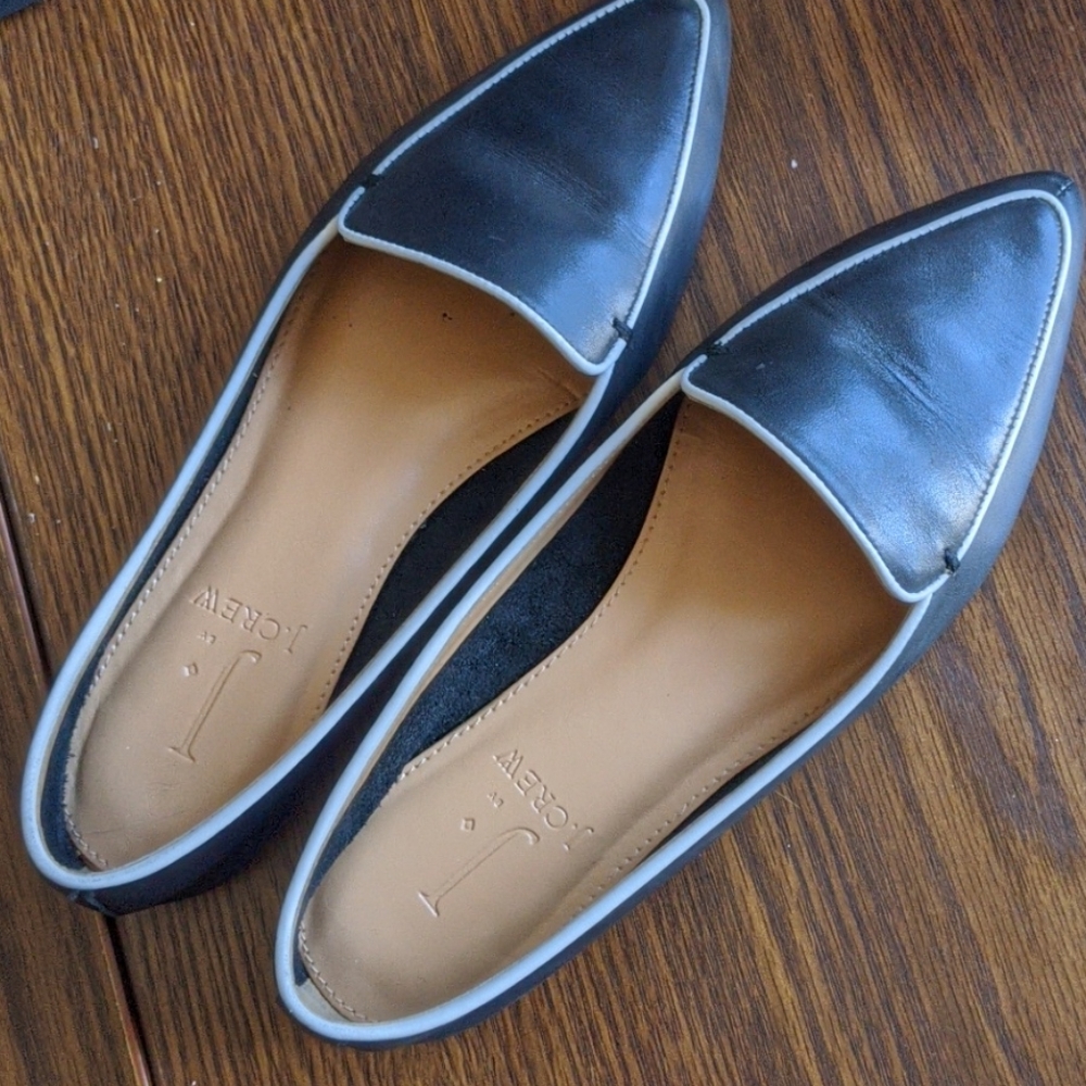 JCrew Leather Pointy Toe Loafers size 7
